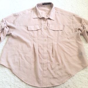 Ark & co pink chiffon blouse